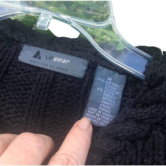 Vintage Lizwear Hand Knit Argyle Sweater - Picture 4 of 4